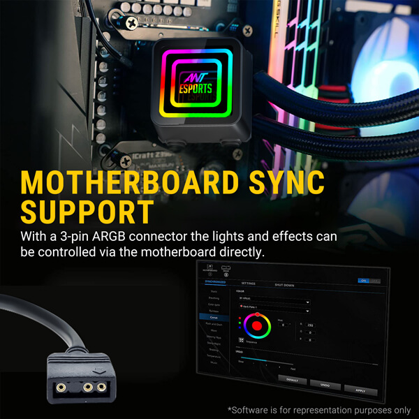 Ant Esports ICE-Infinite 240 ARGB 240mm CPU Liquid Cooler